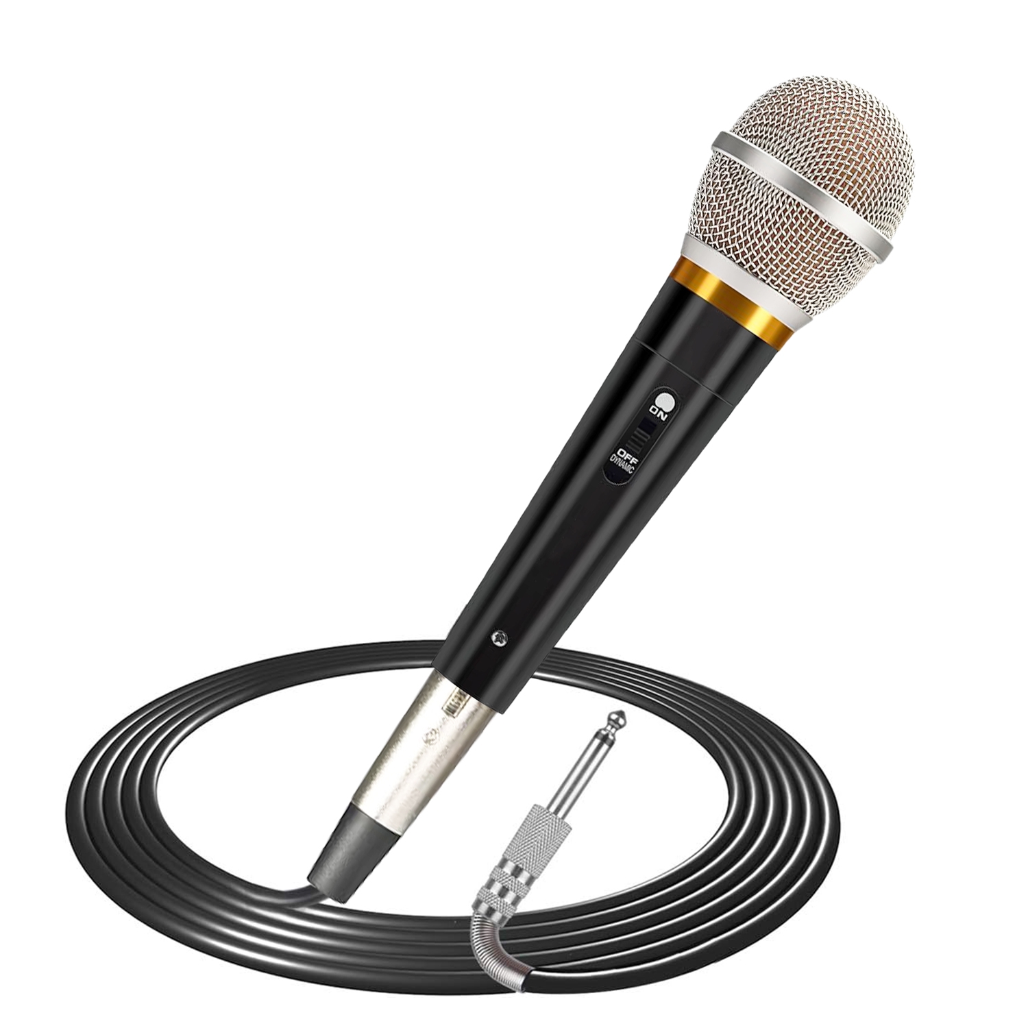Microphone dynamique filaire XLR 13 pi, studio professionnel