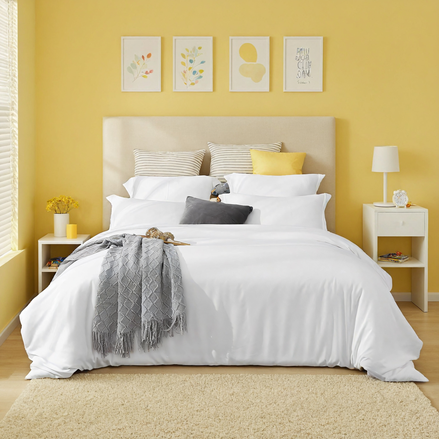 Ensemble literie bohème 3 pcs blanc rose 2 pcs, durable hypoallergénique