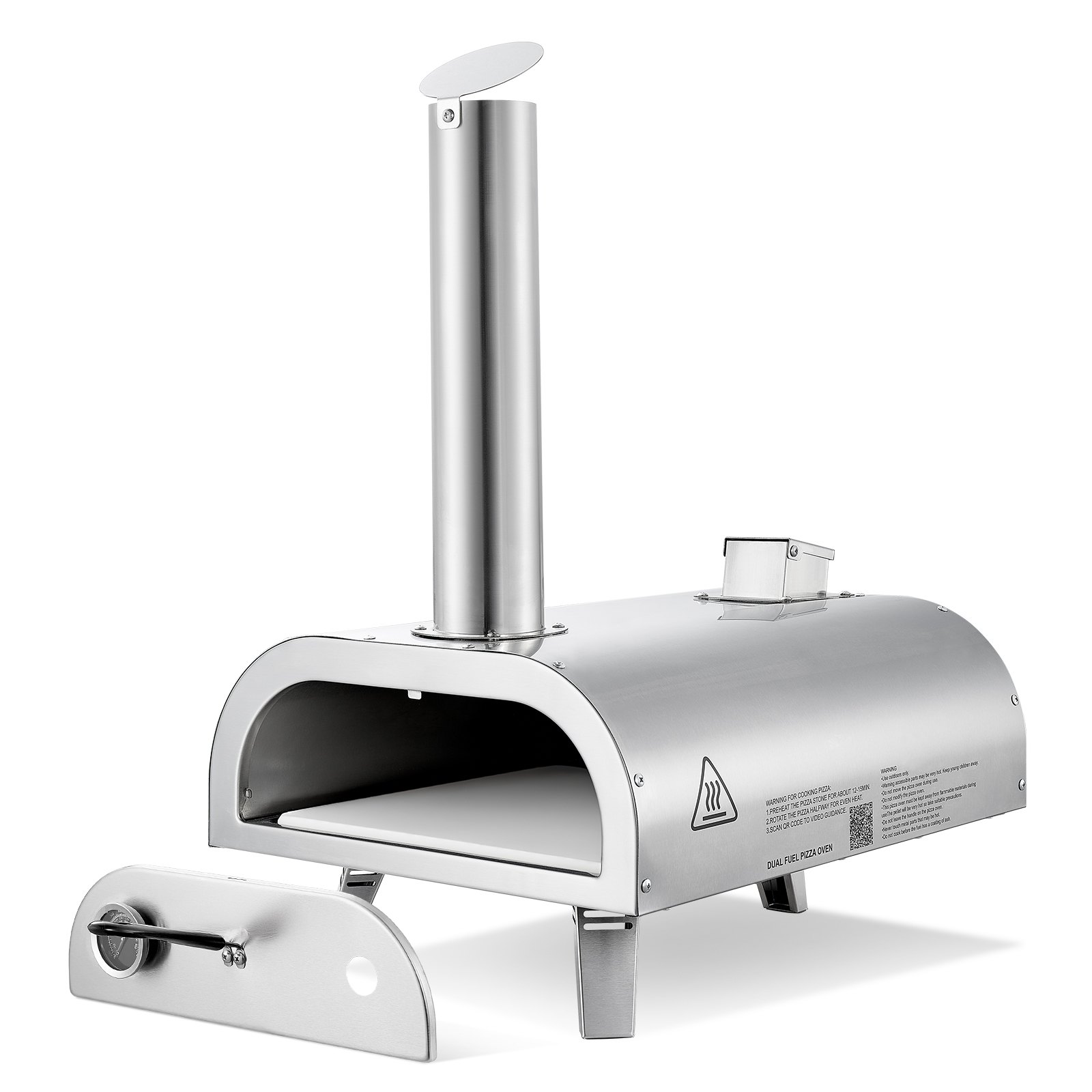 Four à pizza portable 12' au gaz/pellet pour camping