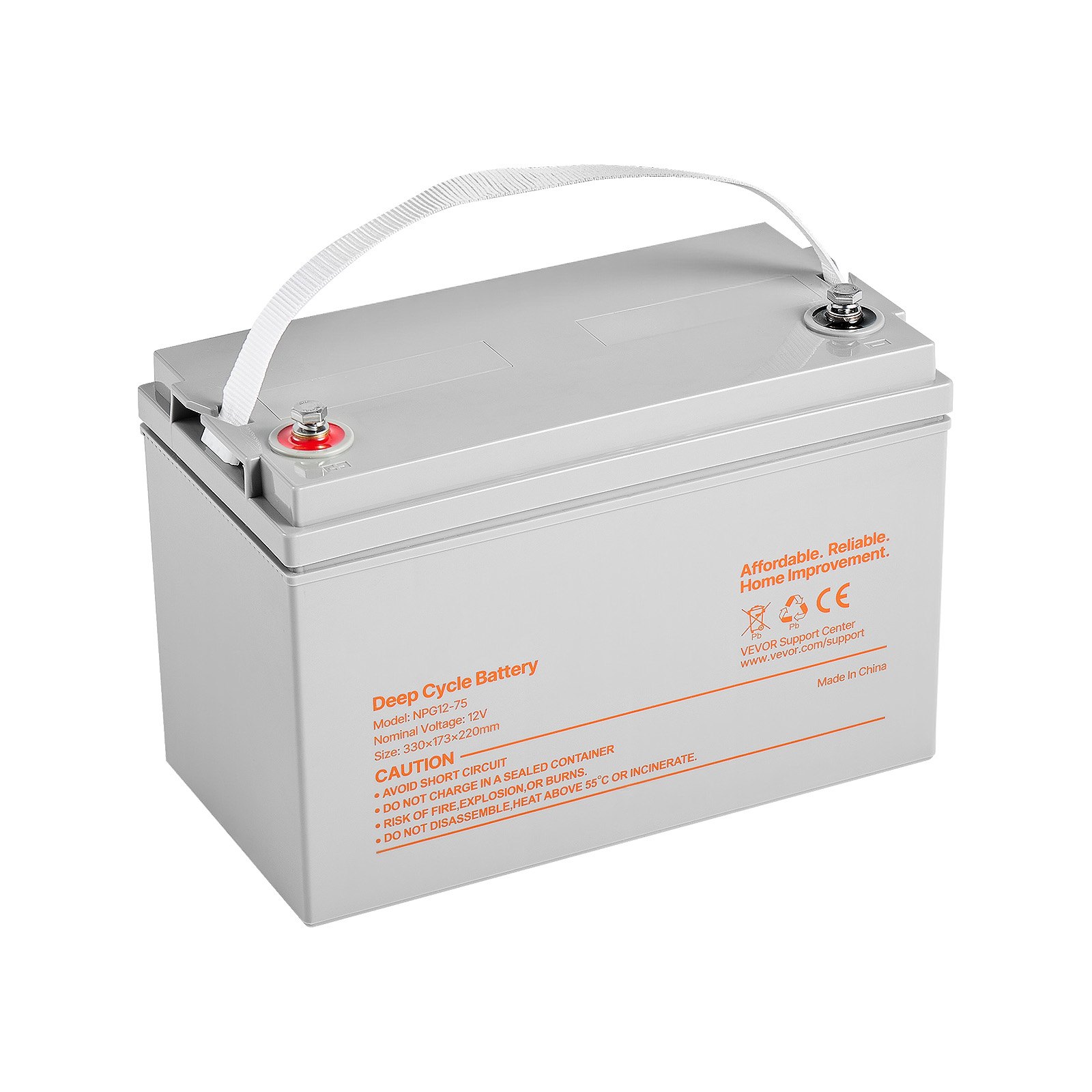 Batterie profonde 12V 75Ah AGM rechargeable