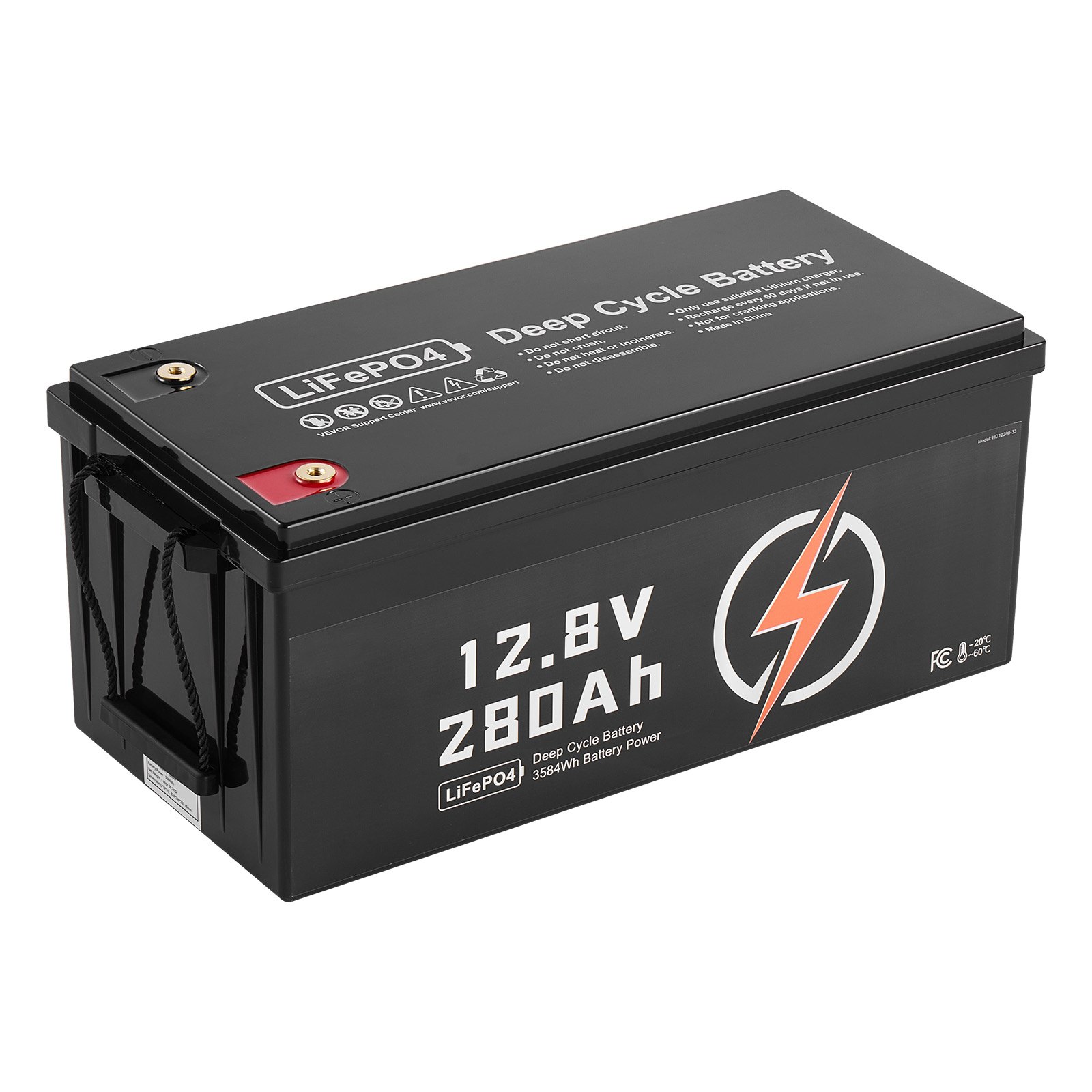 2 pack batterie LiFePO4 12V 280Ah BMS lithium camping-car