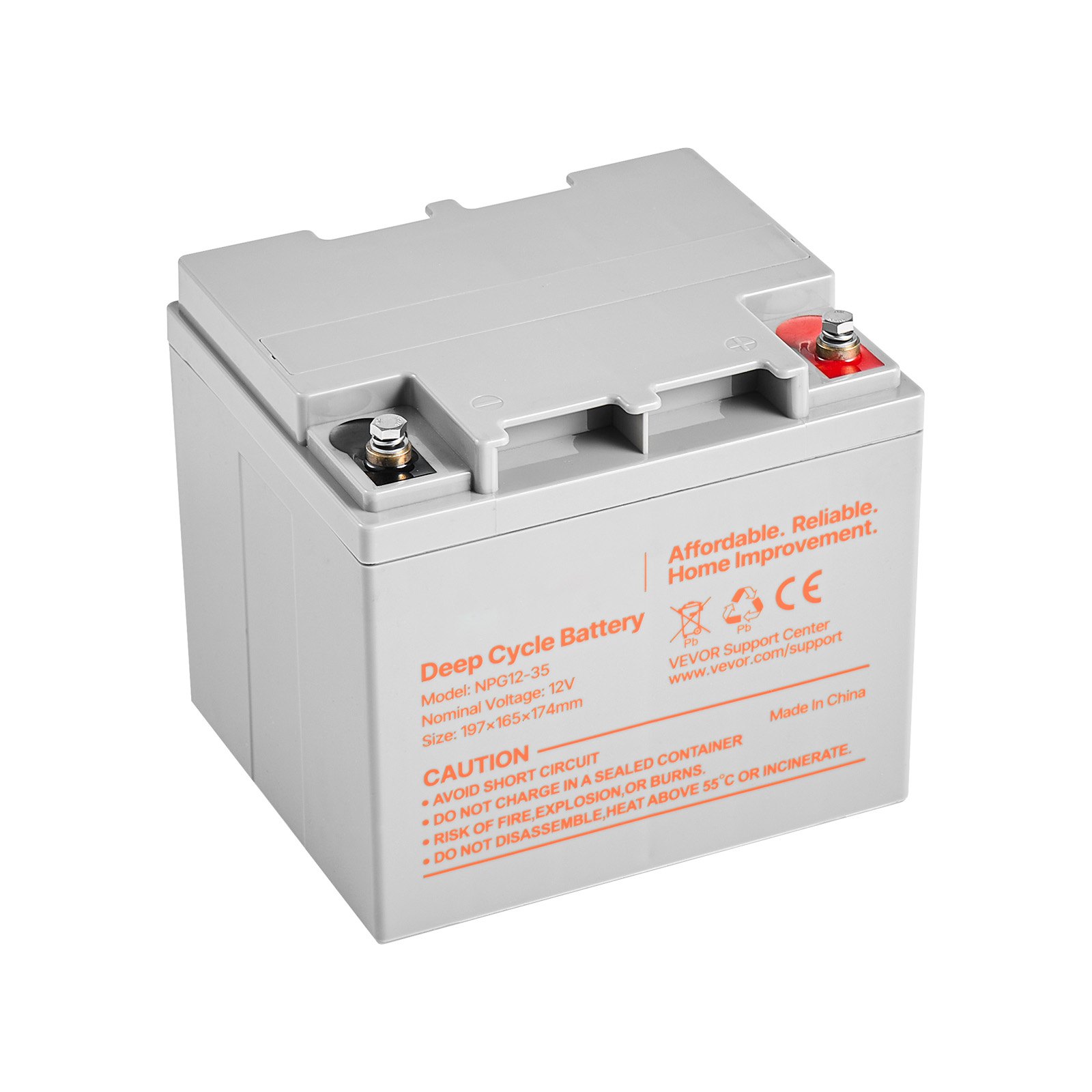 Batterie 2 unités 12V 35Ah cyclique scellée AGM rechargeable plomb