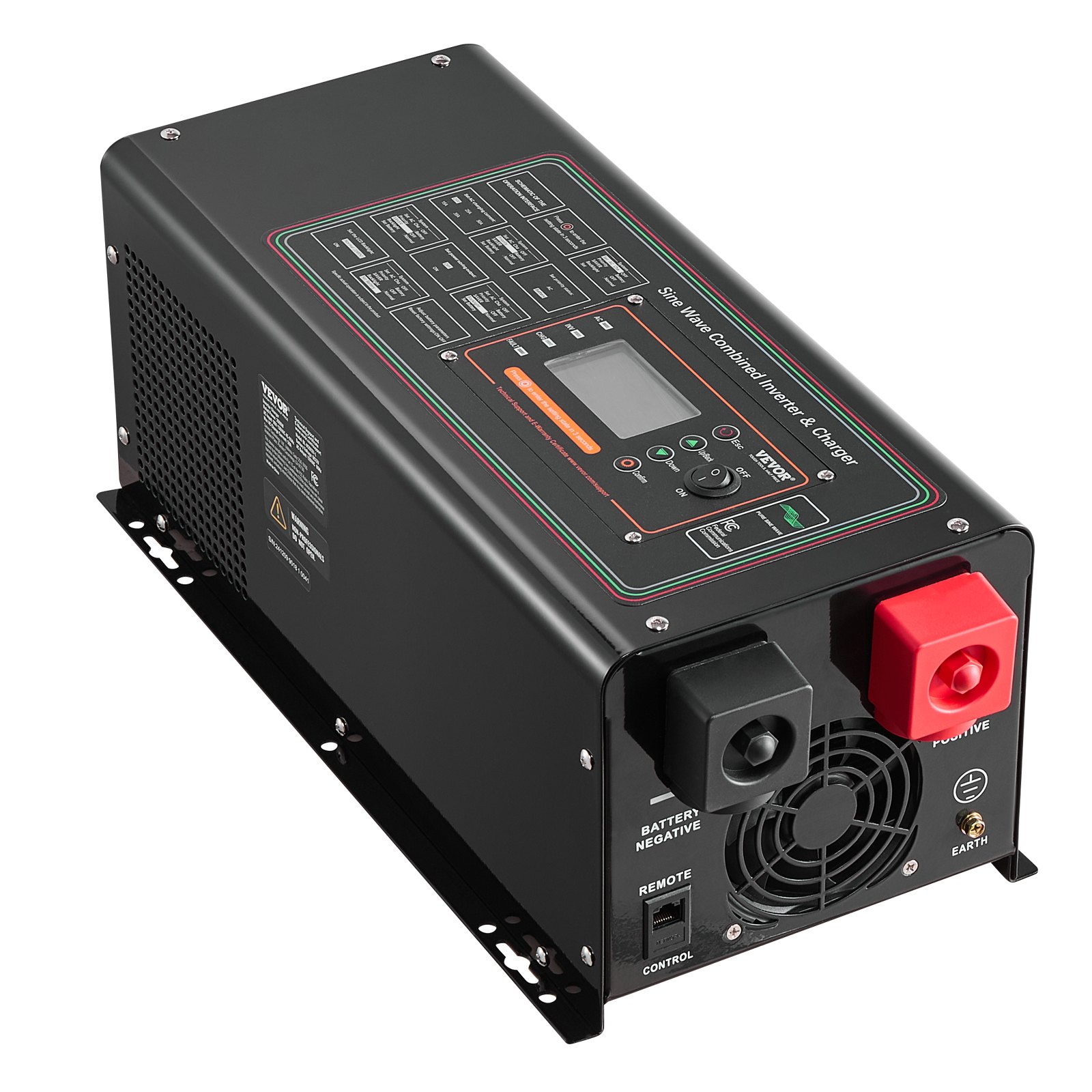 Onduleur onde pure 2000W DC 12V AC 120V chargeur