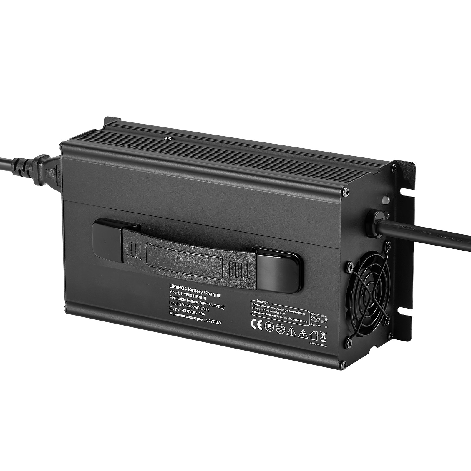 Chargeur batterie lithium 36V 18A 43.8V LiFePO4 pour VR