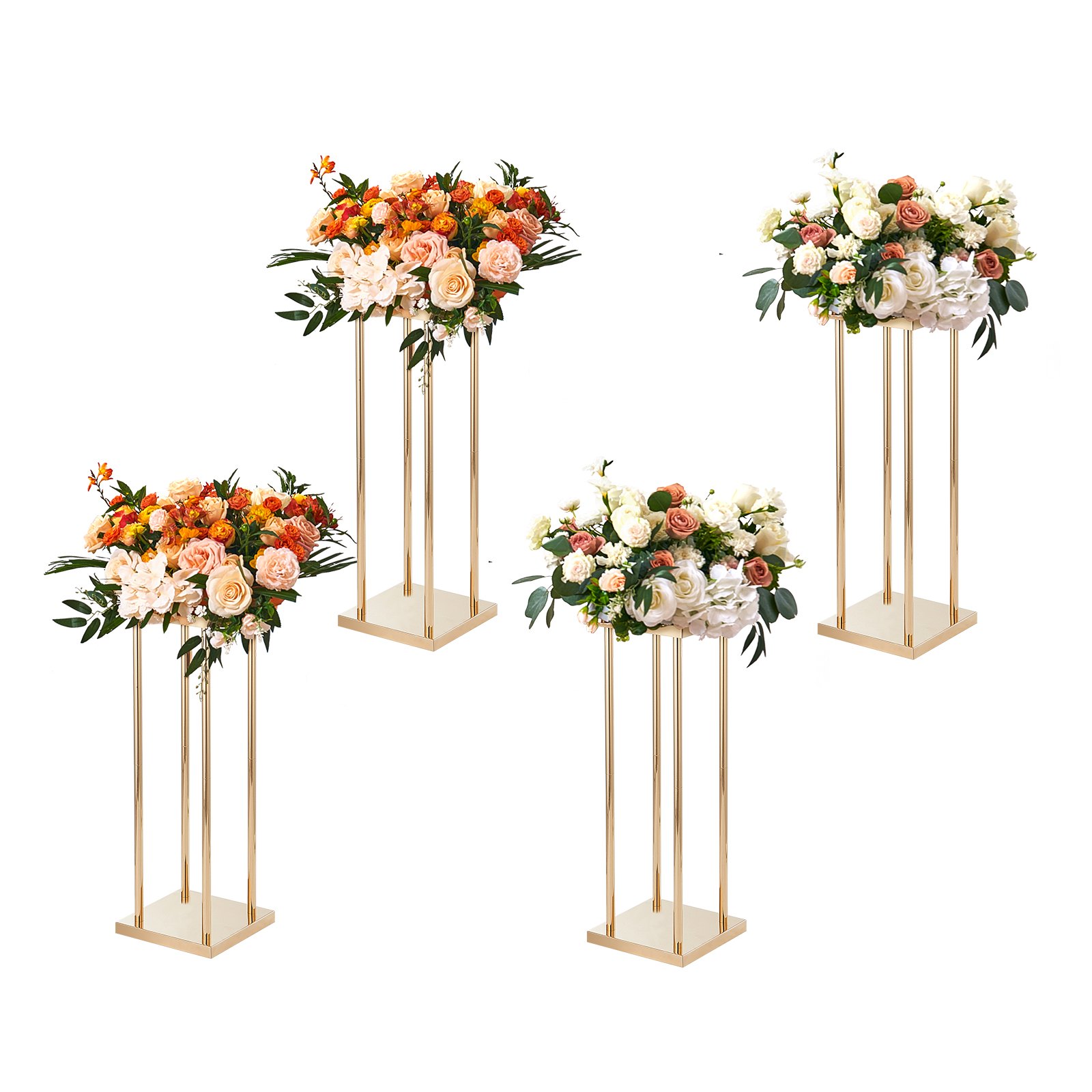 4 colonnes mariage or 23,6po vases géométrique