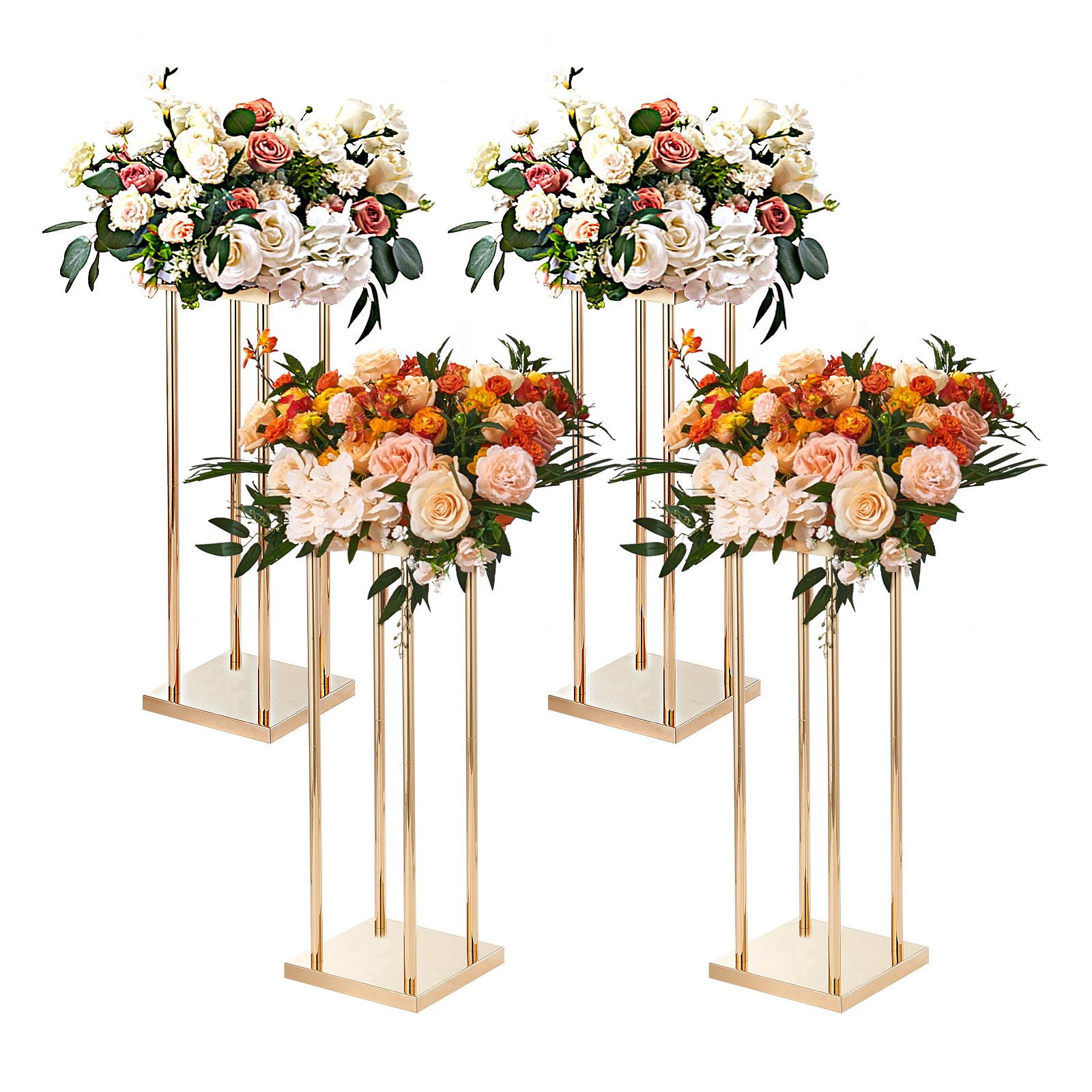Socles colonne métal or mariage 31,5 po, arrangement