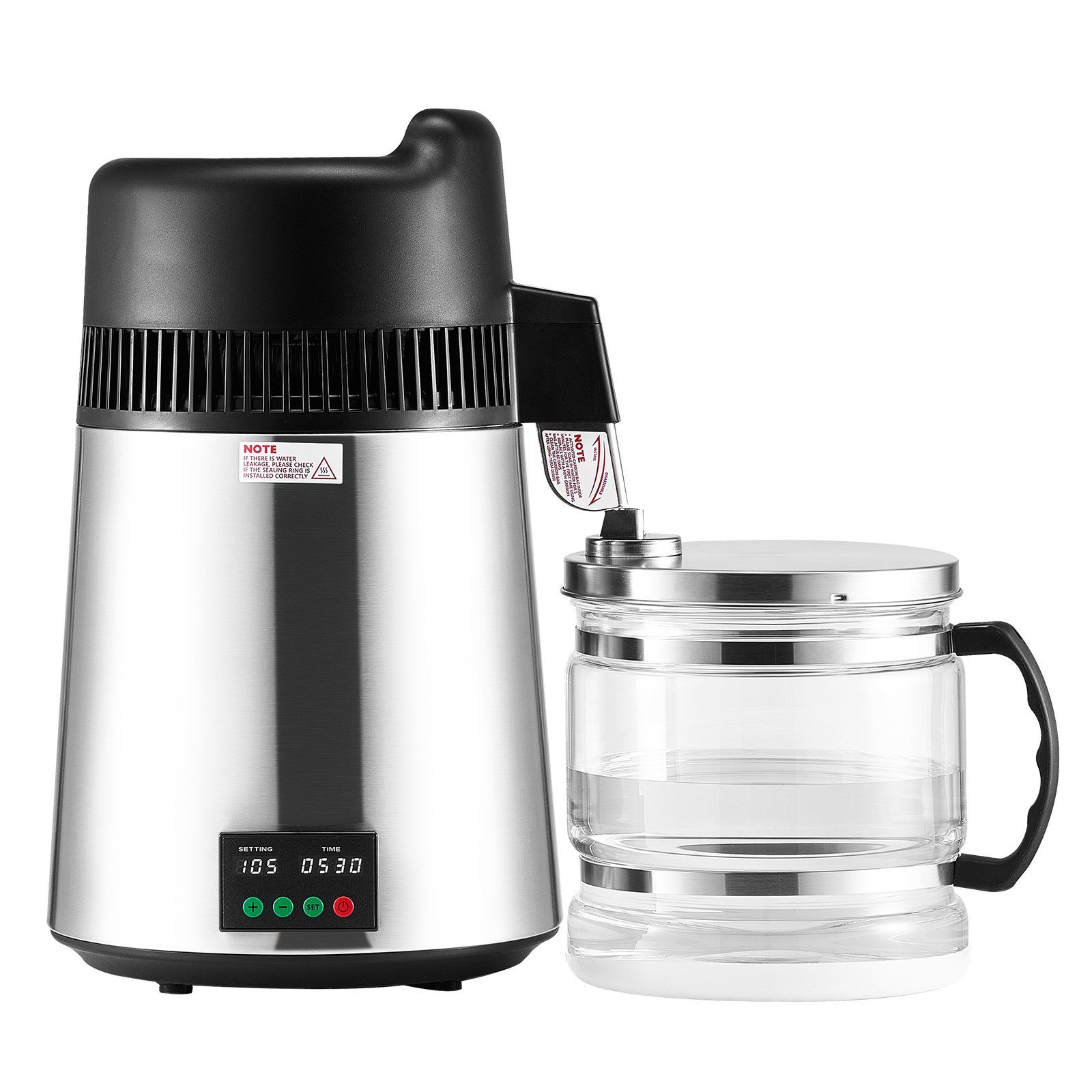 Distillateur eau 6L maison comptoir 900W acier inox