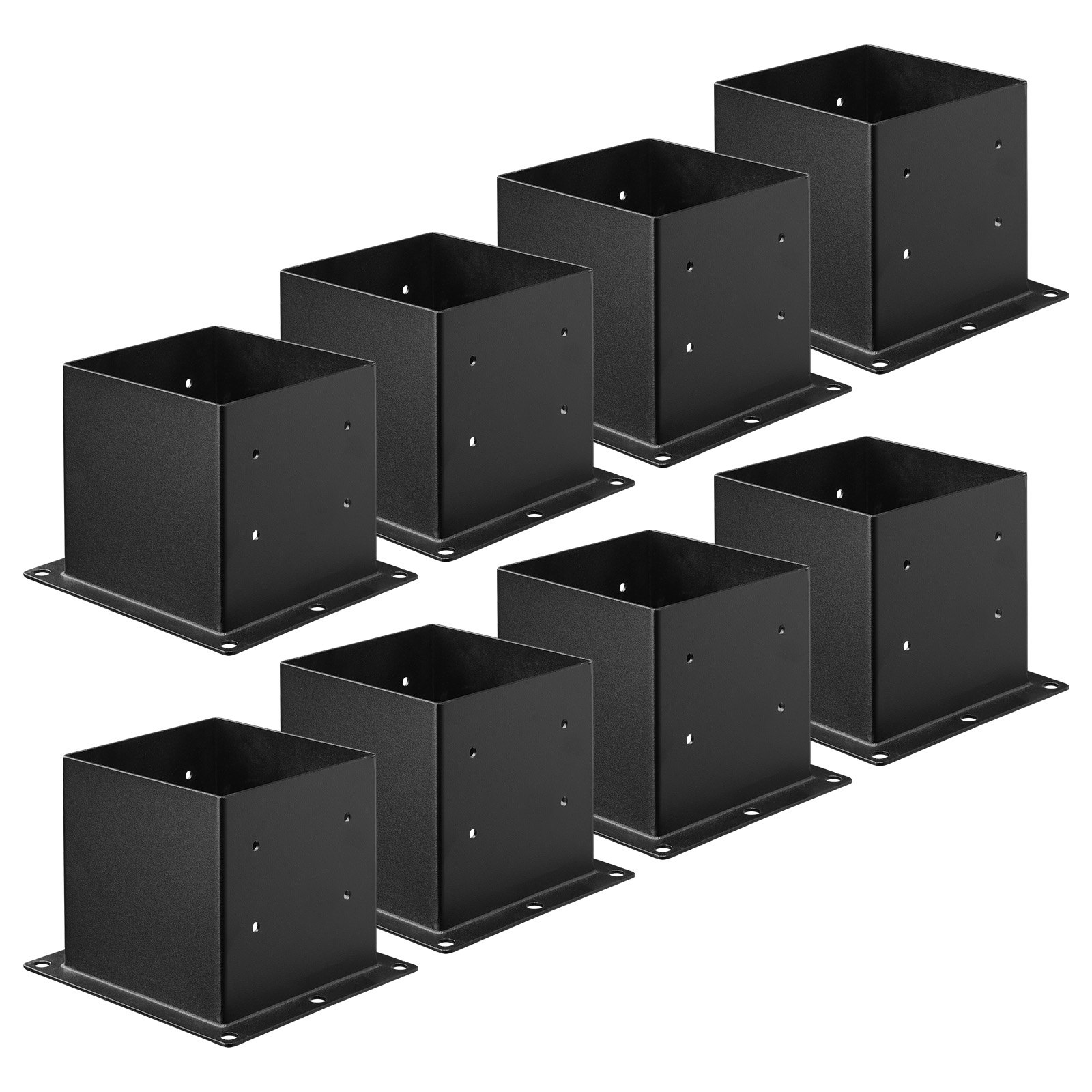 Supports base poteau 4x4 8 pcs acier 3.6x3.6'' fence