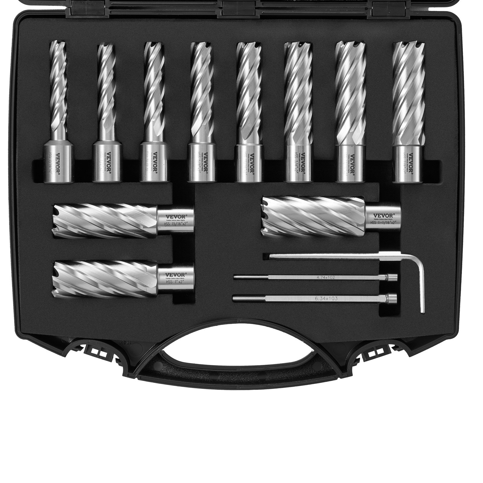 Ensemble forets annulaires 13 pcs, tige Weldon