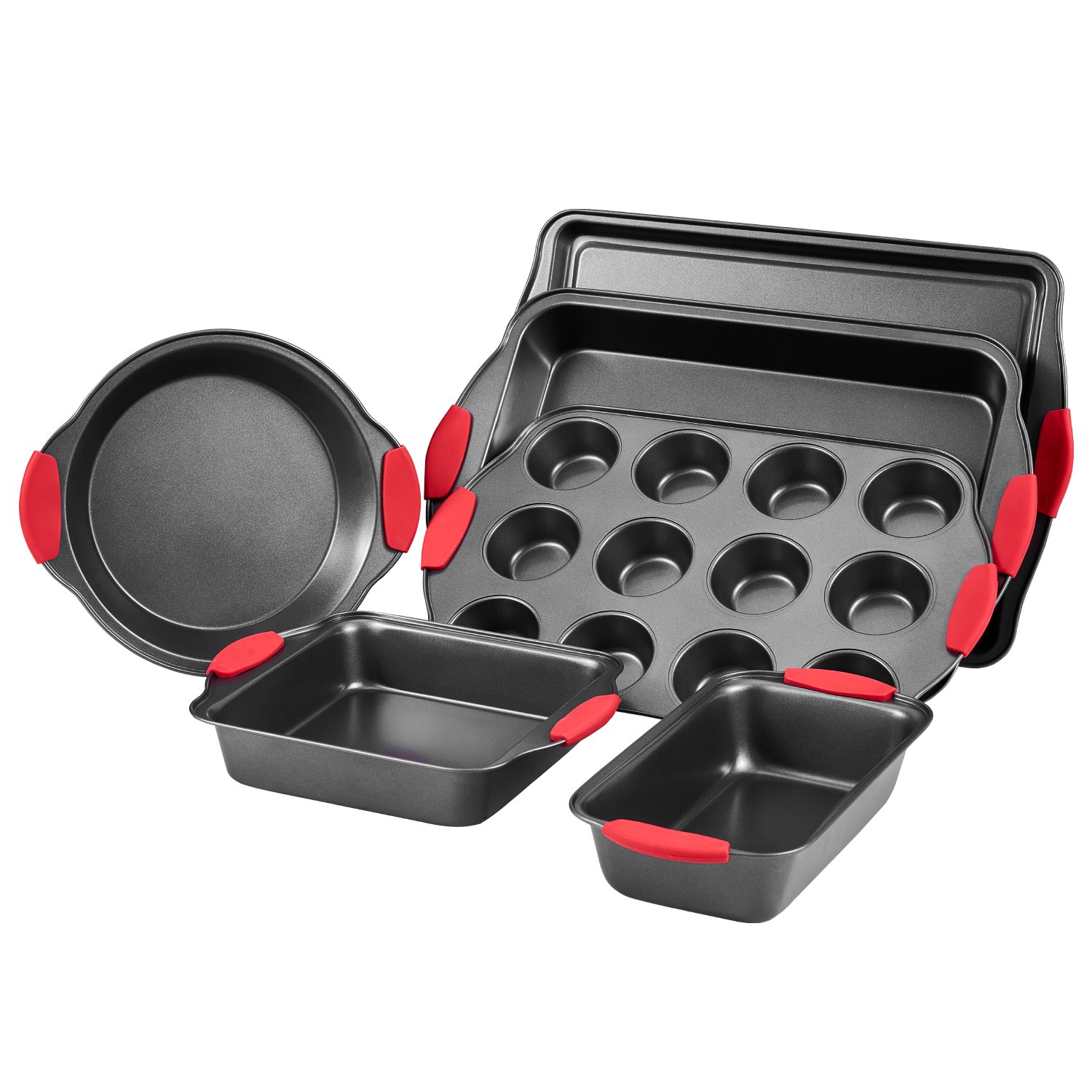 Ensemble 6 moules cuisson antiadhésif acier carbone