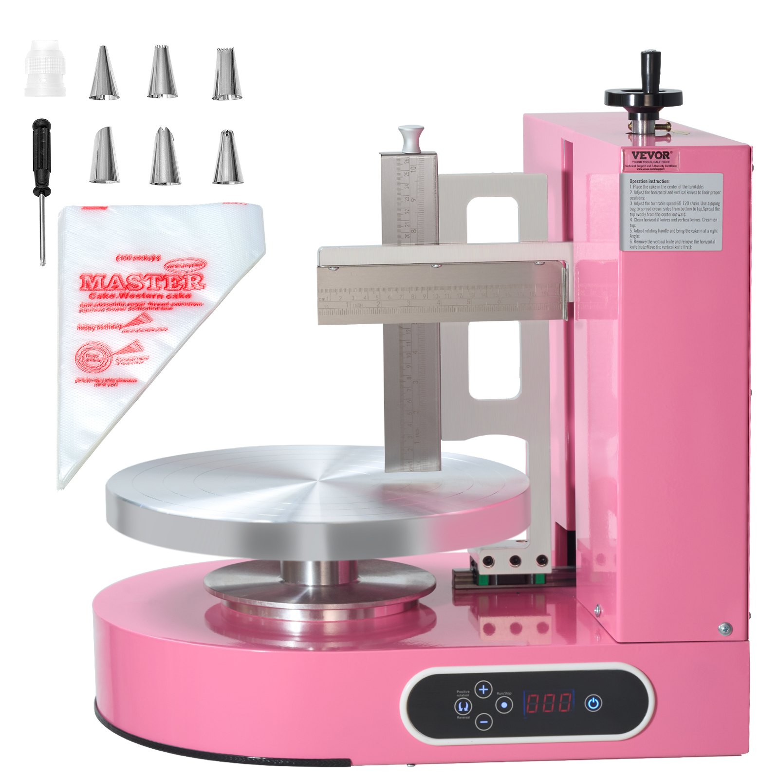Machine décoration gâteau rose 4-12po