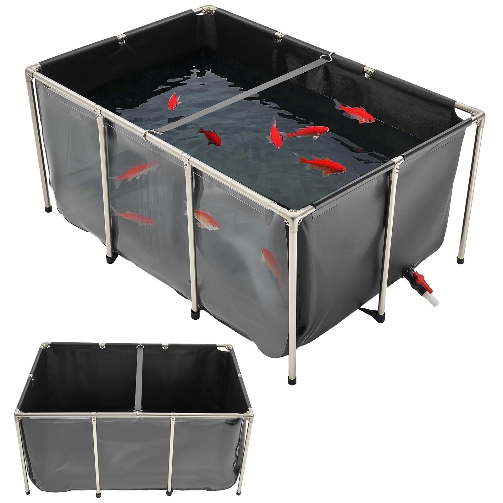 Réservoir pour koï 270 gal avec panneau transparent