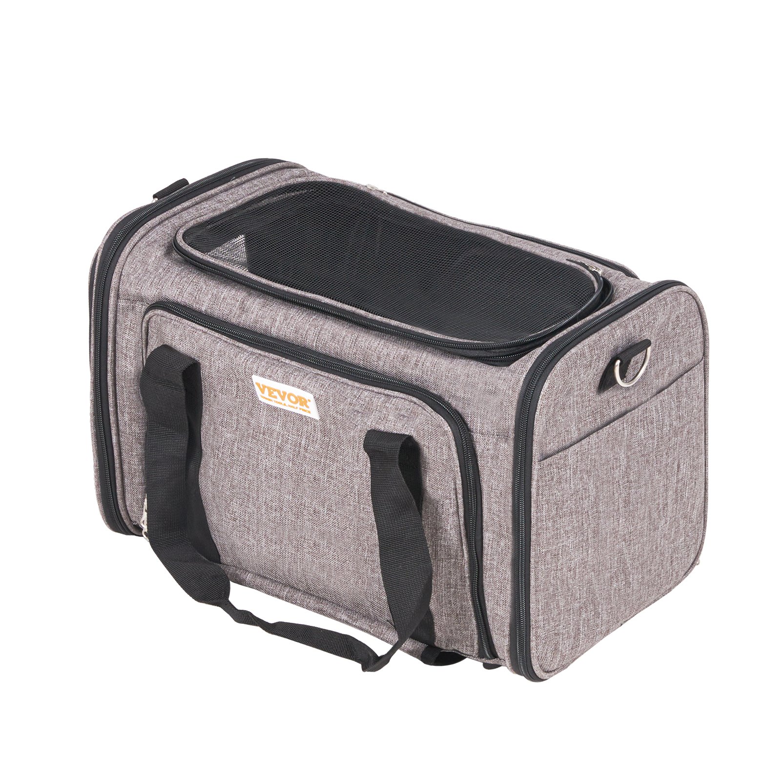 Transporteur chat roues homologué poignée téléscopique gris sous 25 lb