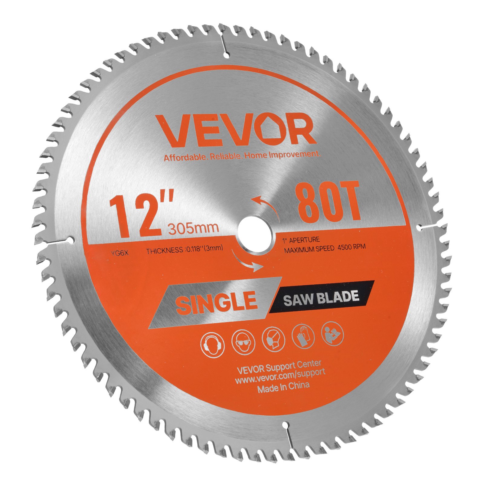 Lame scie circulaire bois 12" 80 dents