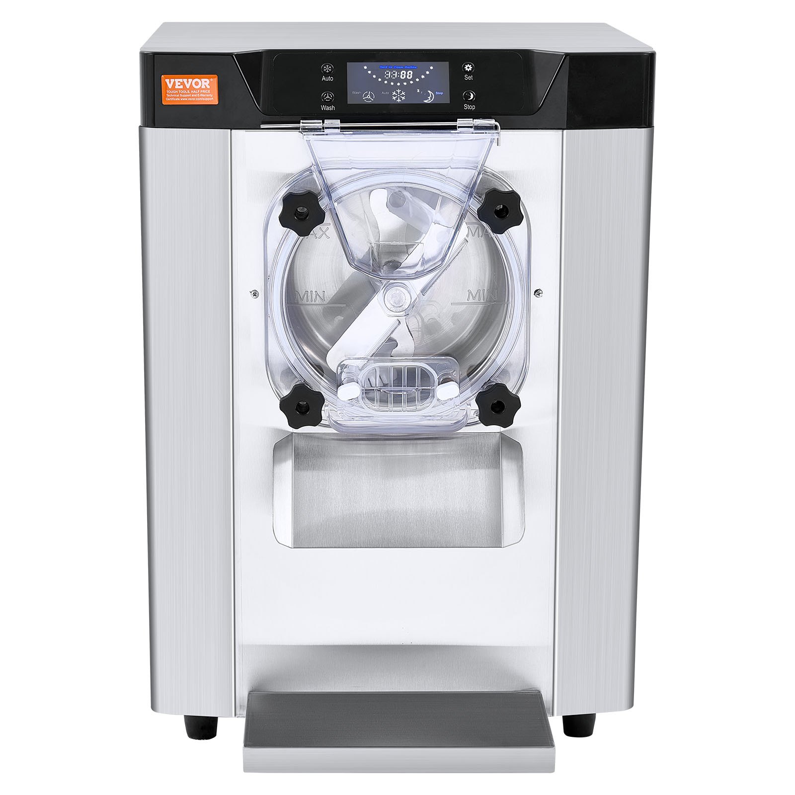 Machine à crème glacée 12 L/h, 1713W, cylindre acier inox 4,5L