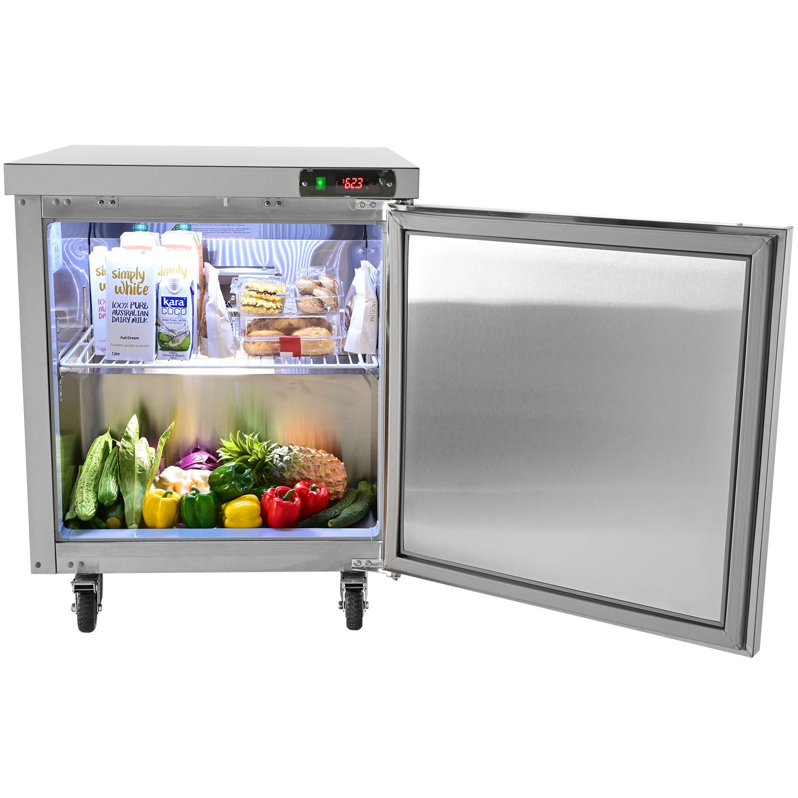 Réfrigérateur comptoir 28 po acier inoxydable 7,4 pi³