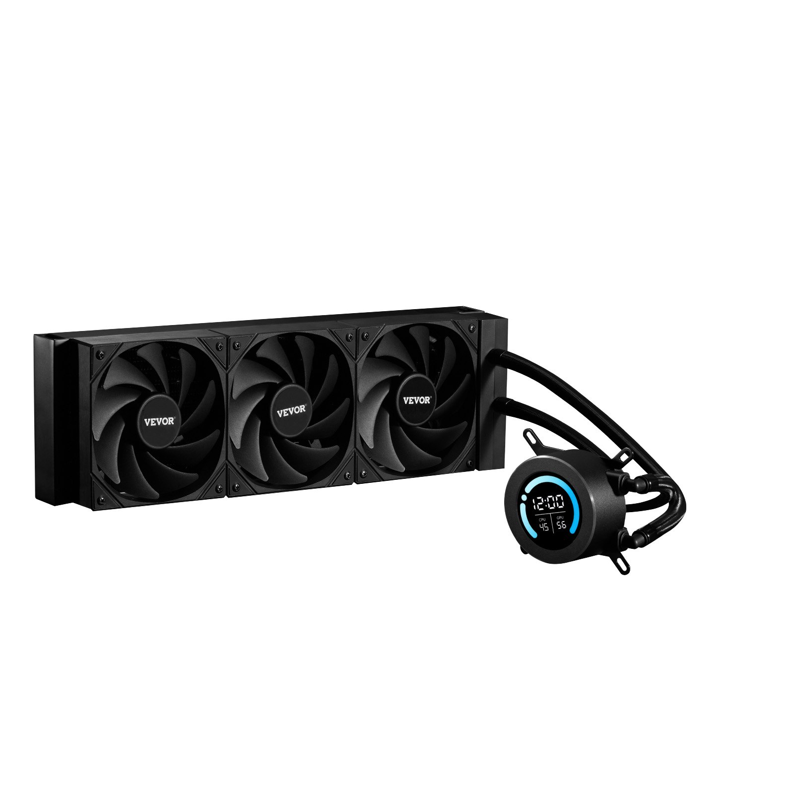 Refroidisseur CPU liquide AIO 3 ventilateurs PWM 120mm Intel AMD