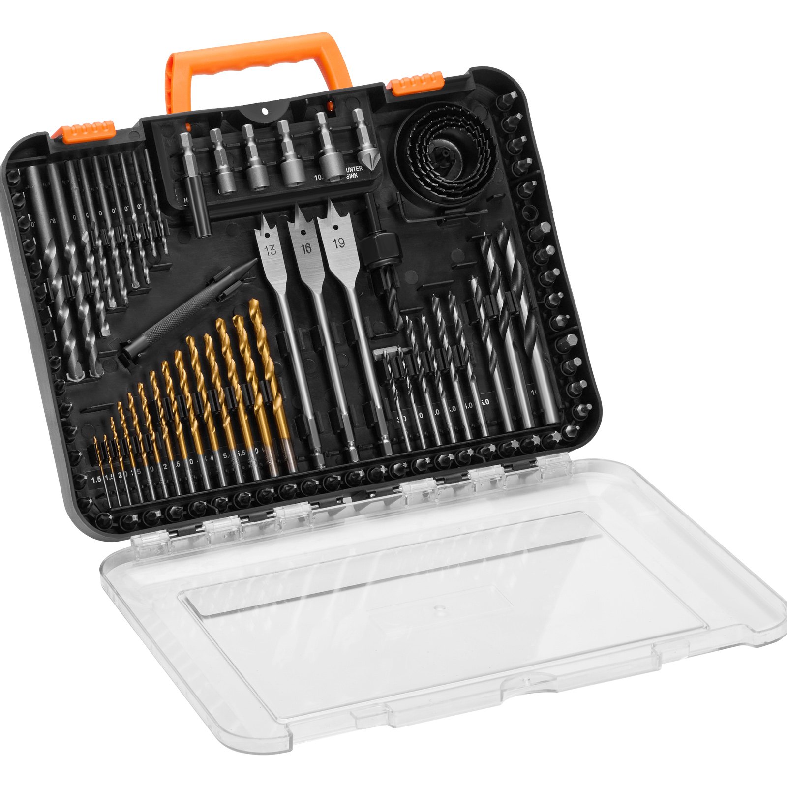 Ensemble 100PC forets et bits tournevis avec étui