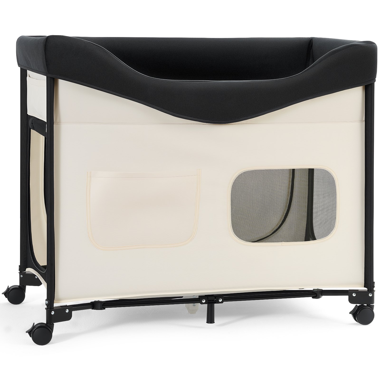 Lit surélevé chien pliable XL beige