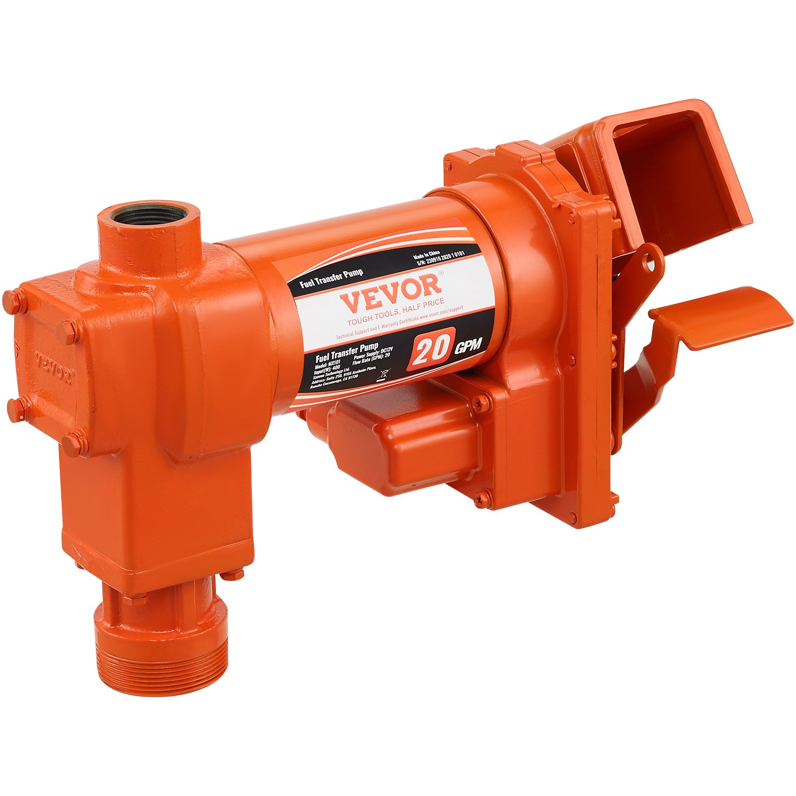 Pompe transfert essence 12V DC 20 GPM essence diesel kérosène