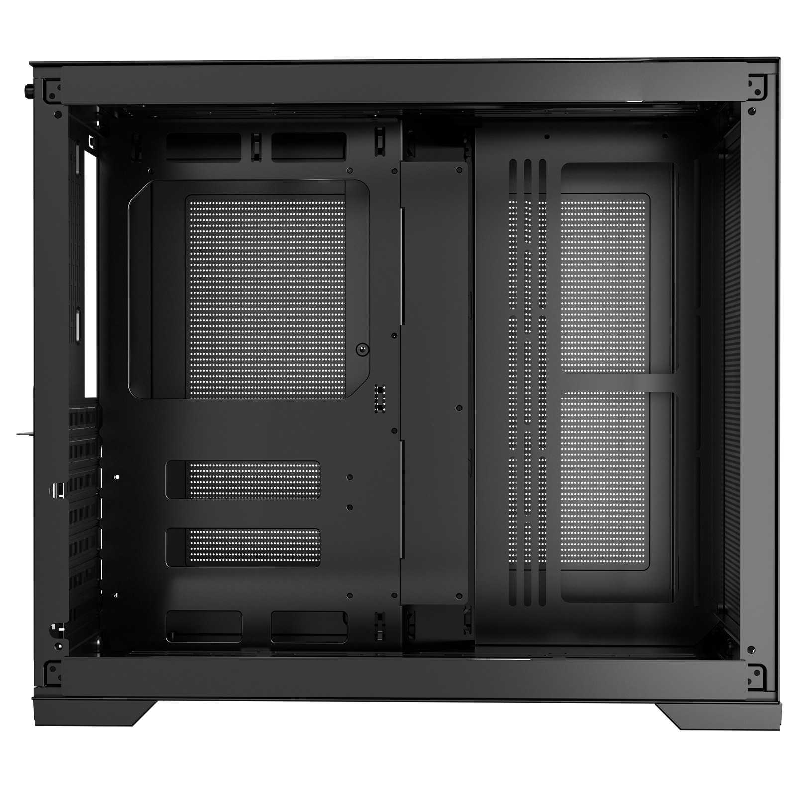 Boîtier PC mid-tower double chambre ATX sans ventilateur gaming