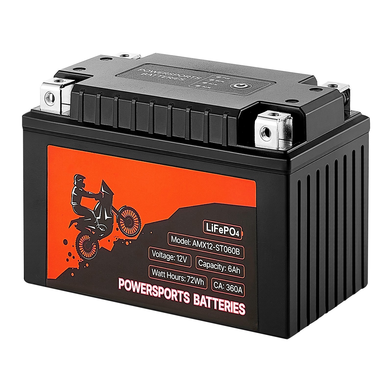 Batterie moto 12V 6Ah YTX12-BS haute performance