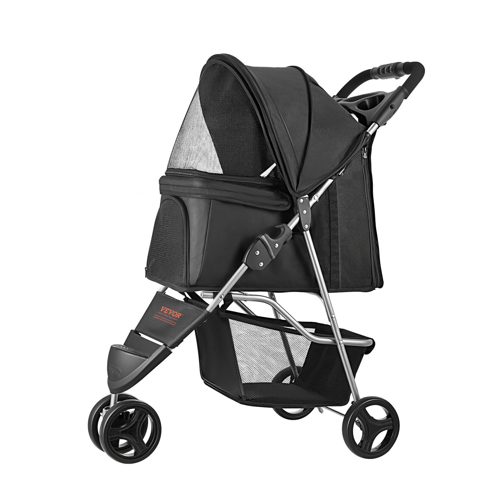 Poussette pour animaux pliable 3 roues jusqu'à 35 lbs