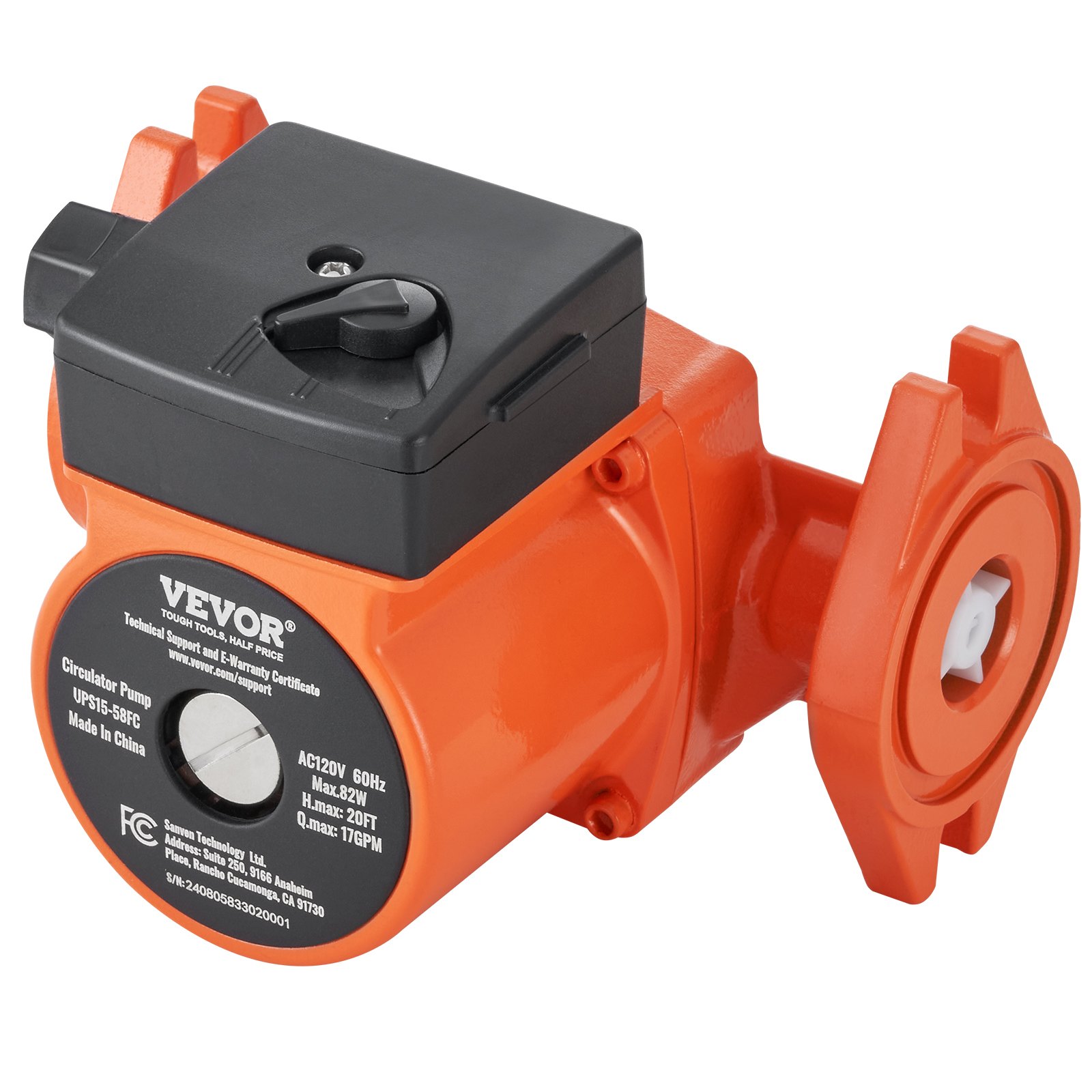 Pompe recirculation eau chaude UPS15-58FC 110V 82W