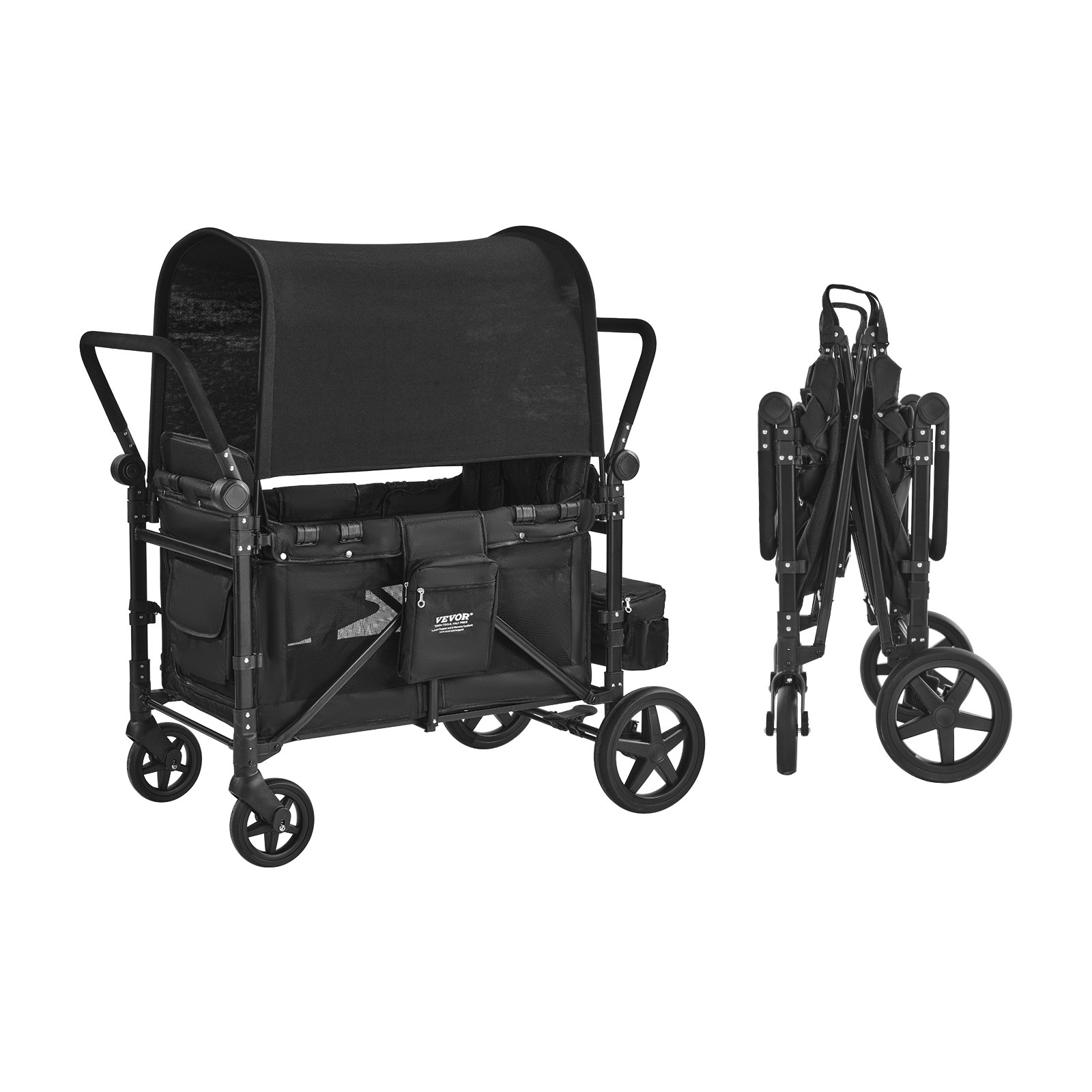 Chariot Poussette 4 Enfants Pliable - Capacité 330 LBS
