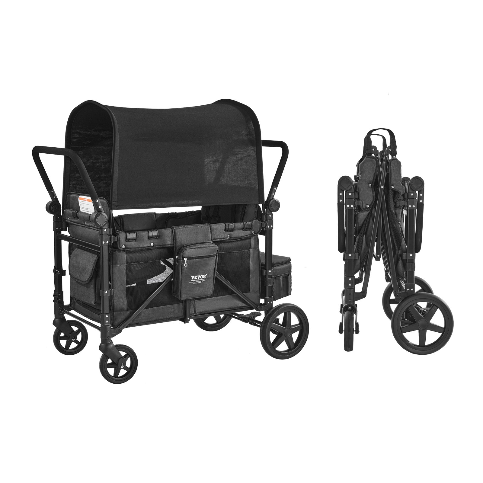 Chariot Poussette 4 Enfants Pliable Camping 330LBS