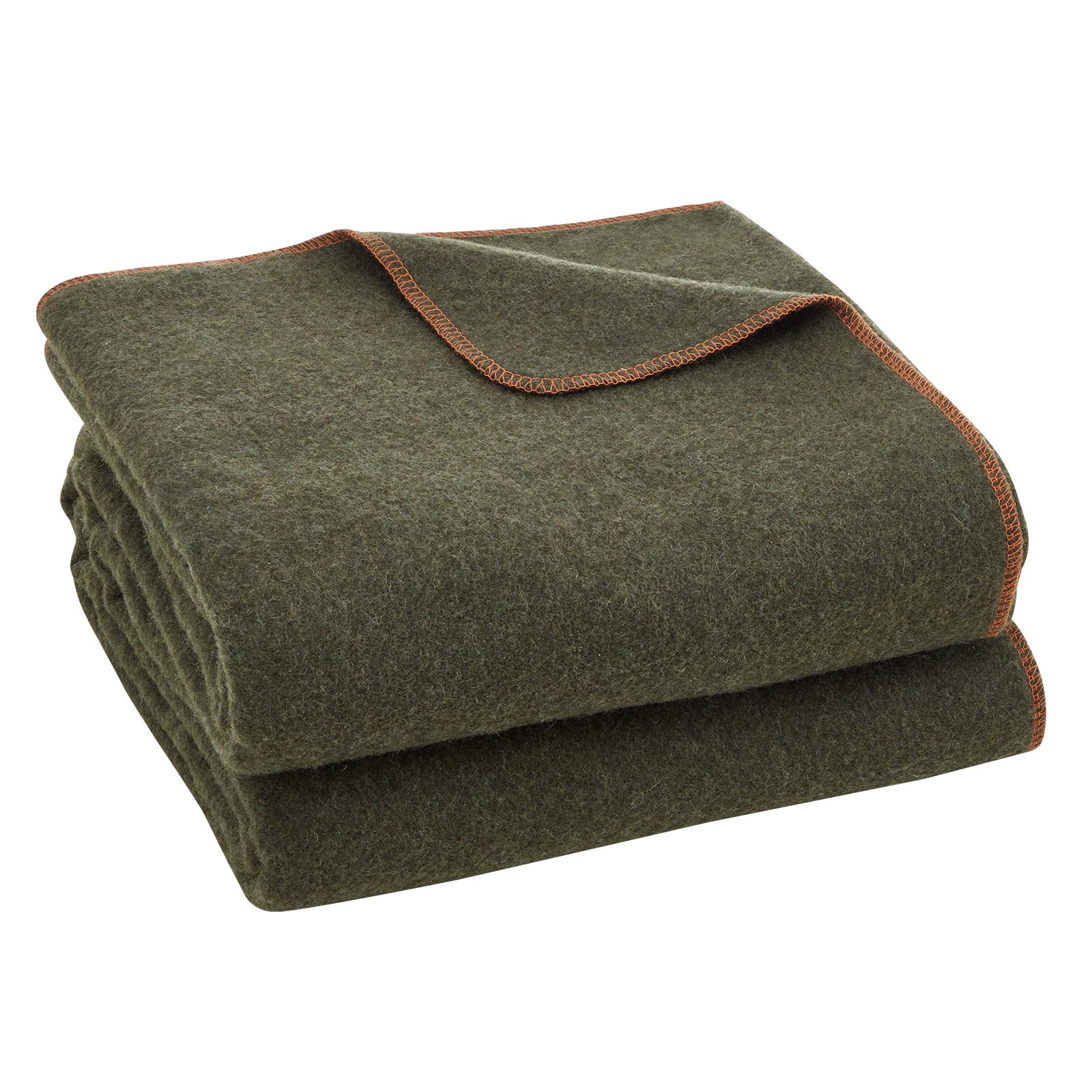 Couverture camping laine 64' x 88' vert armée