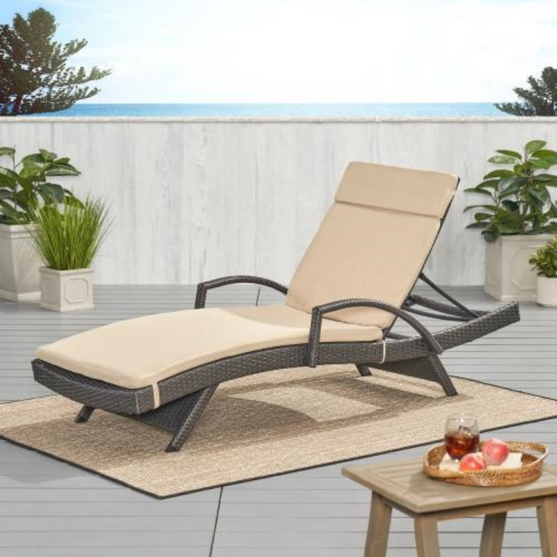 2 coussins chaise longue extérieure Salem