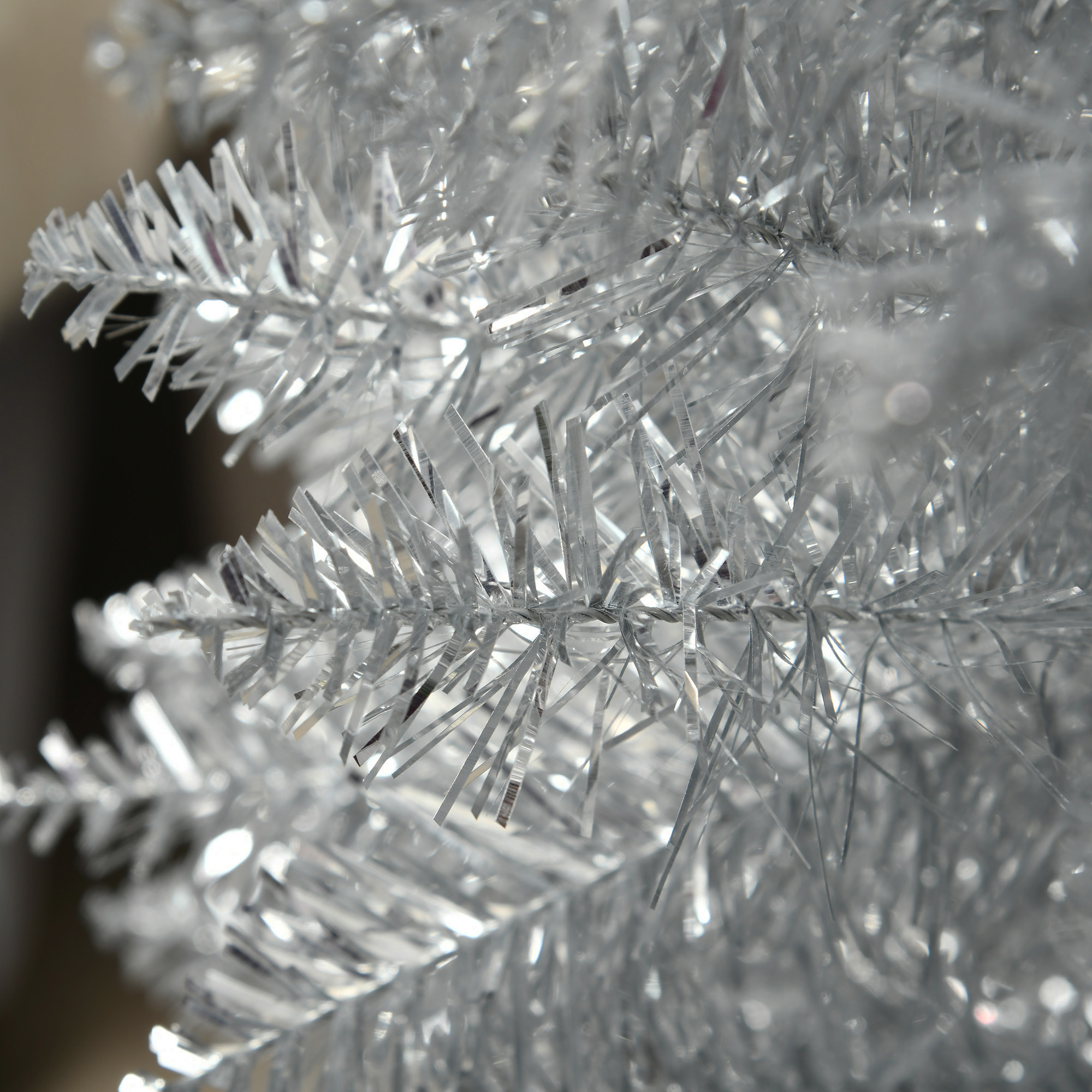 HOMCOM sapin Noël 6pi mince 390 branches argent