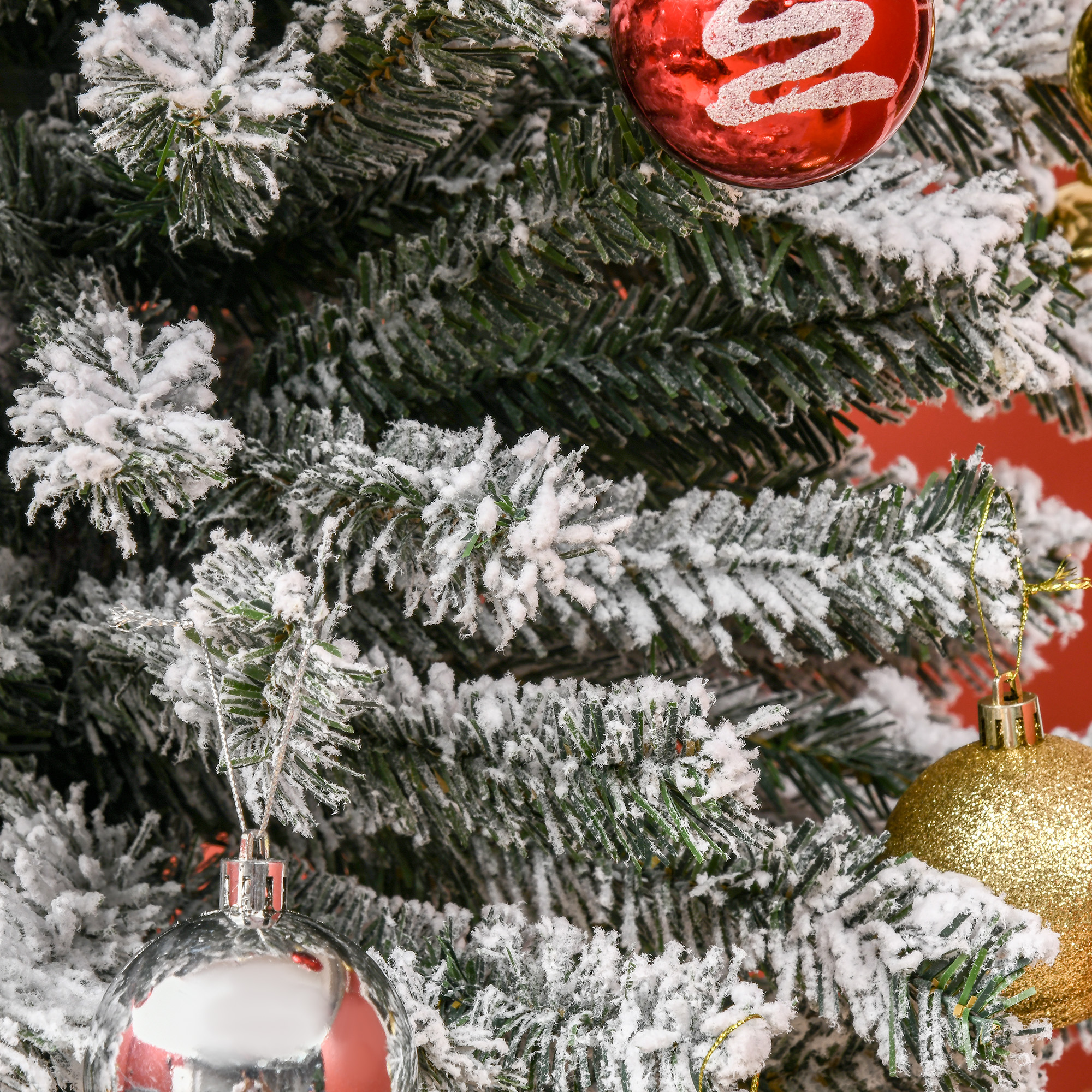 Sapin Noël HOMCOM 9" mince neige synthétique 1014 pointes