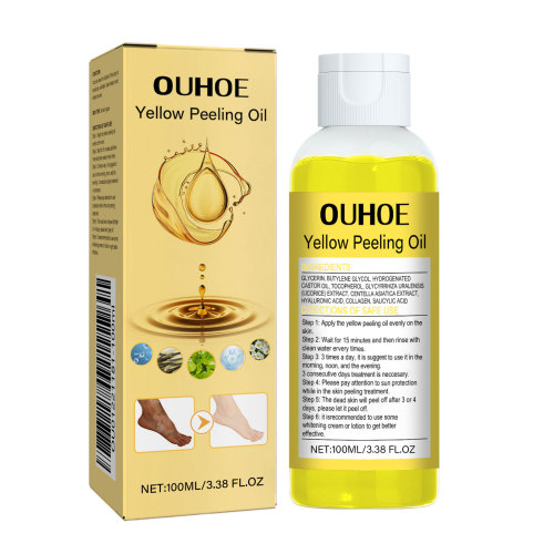 OUHOE Huile exfoliante jaune hydratante corps