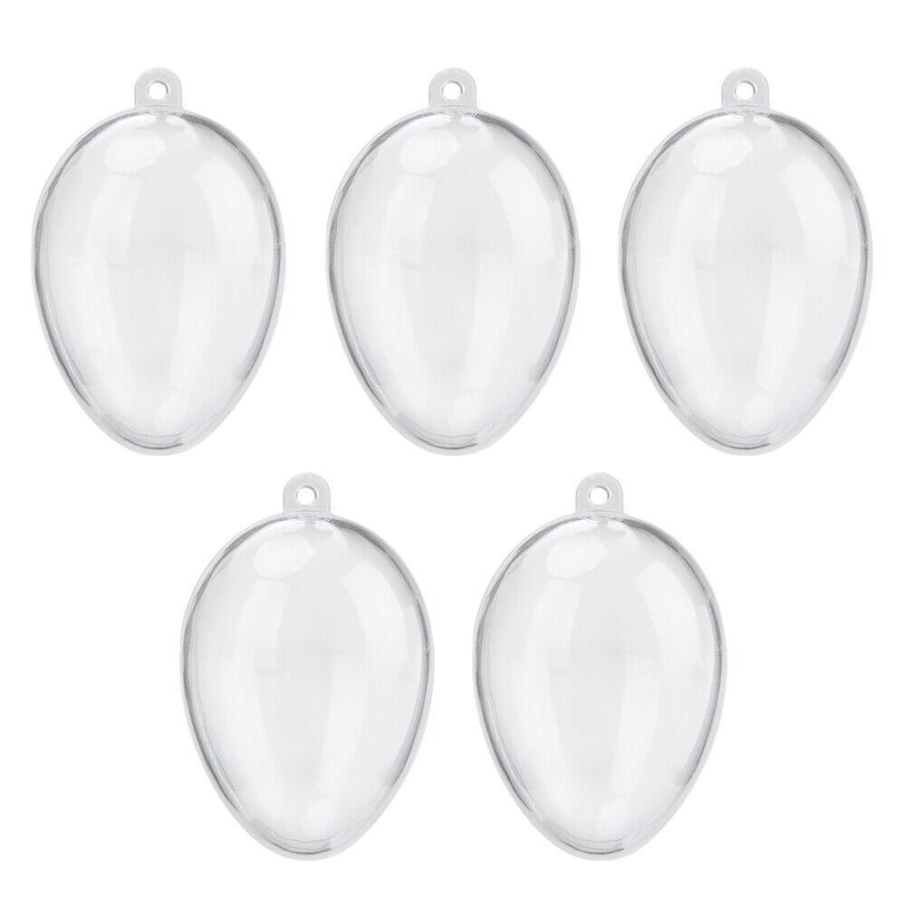 5 boules Noël remplissables en plastique transparent