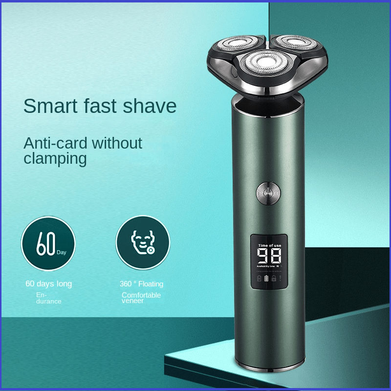 Rasoir Électrique Homme 3 Têtes, Portable, Lavable