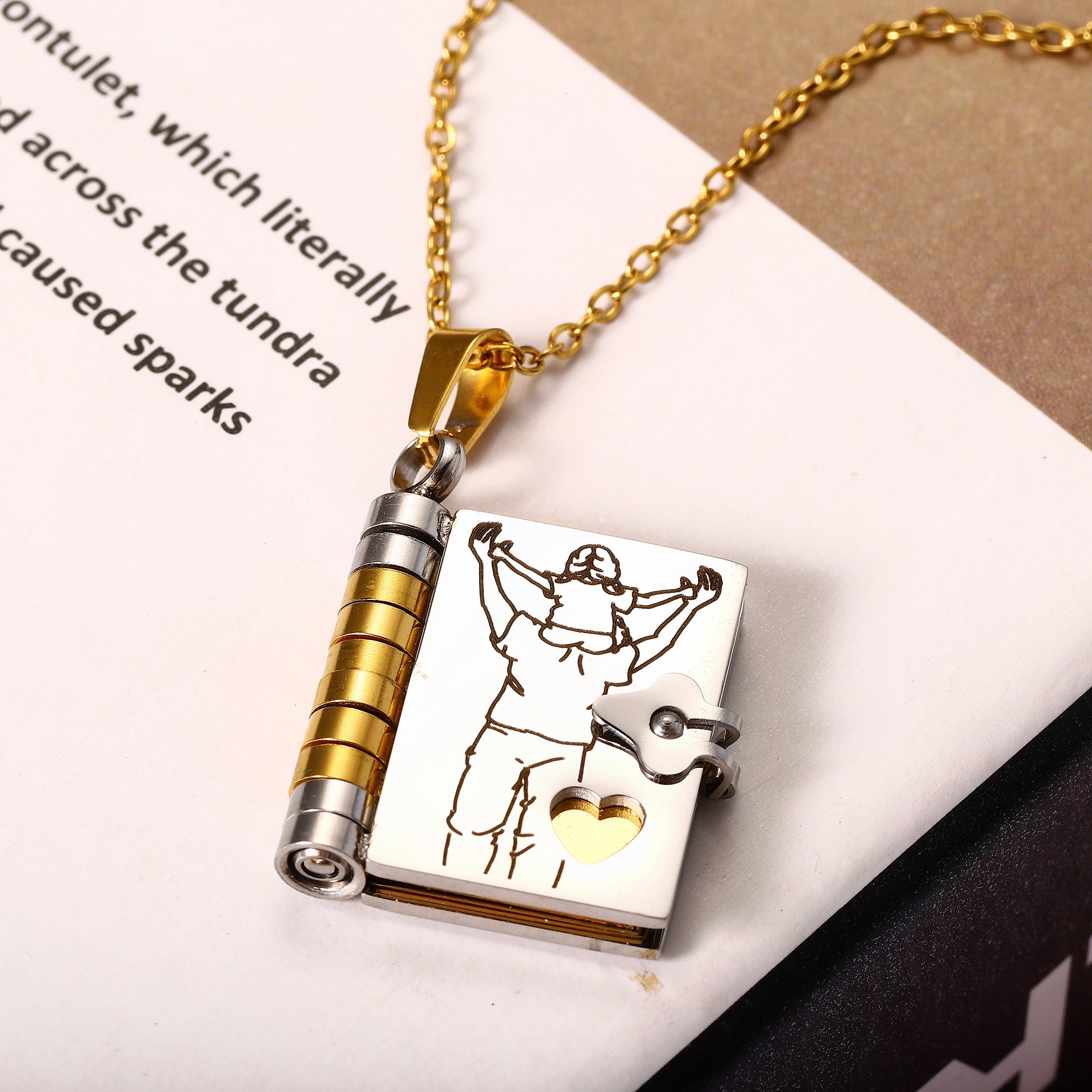 Collier pendentif étoile pour enfant - Chaîne acier inox 18po