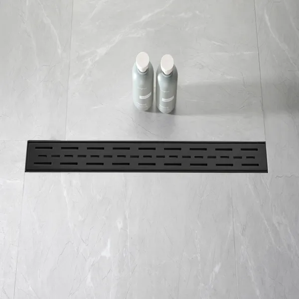 Drain douche 28po grate brique acier inox