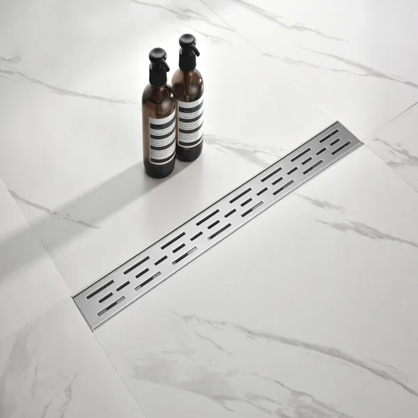 Drain linéaire douche 24'' acier inox 304 grille brique
