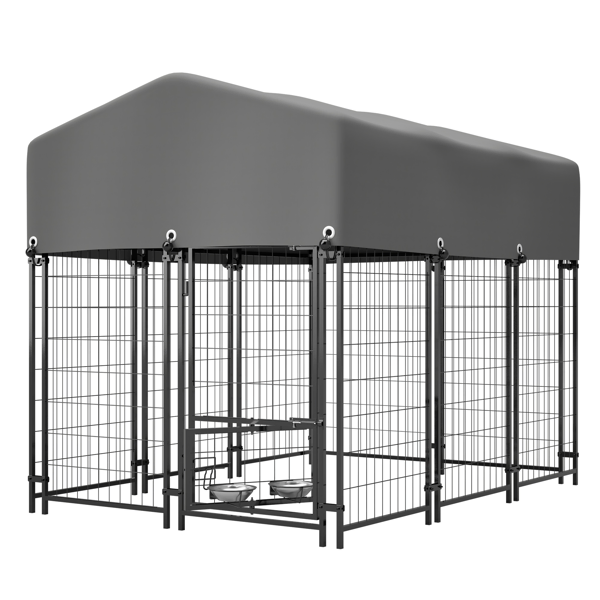 Chenil chien toit 4,23x5,82x4,83, couvercle UV imperméable