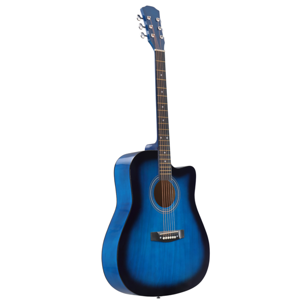 Guitare Acoustique 41po Bleue Cutaway + Accessoires