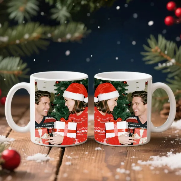 Tasse personnalisée 11oz Noël photo cadeau