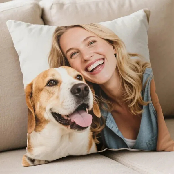 Coussin personnalisé téléchargement image impression rapide mariage animaux