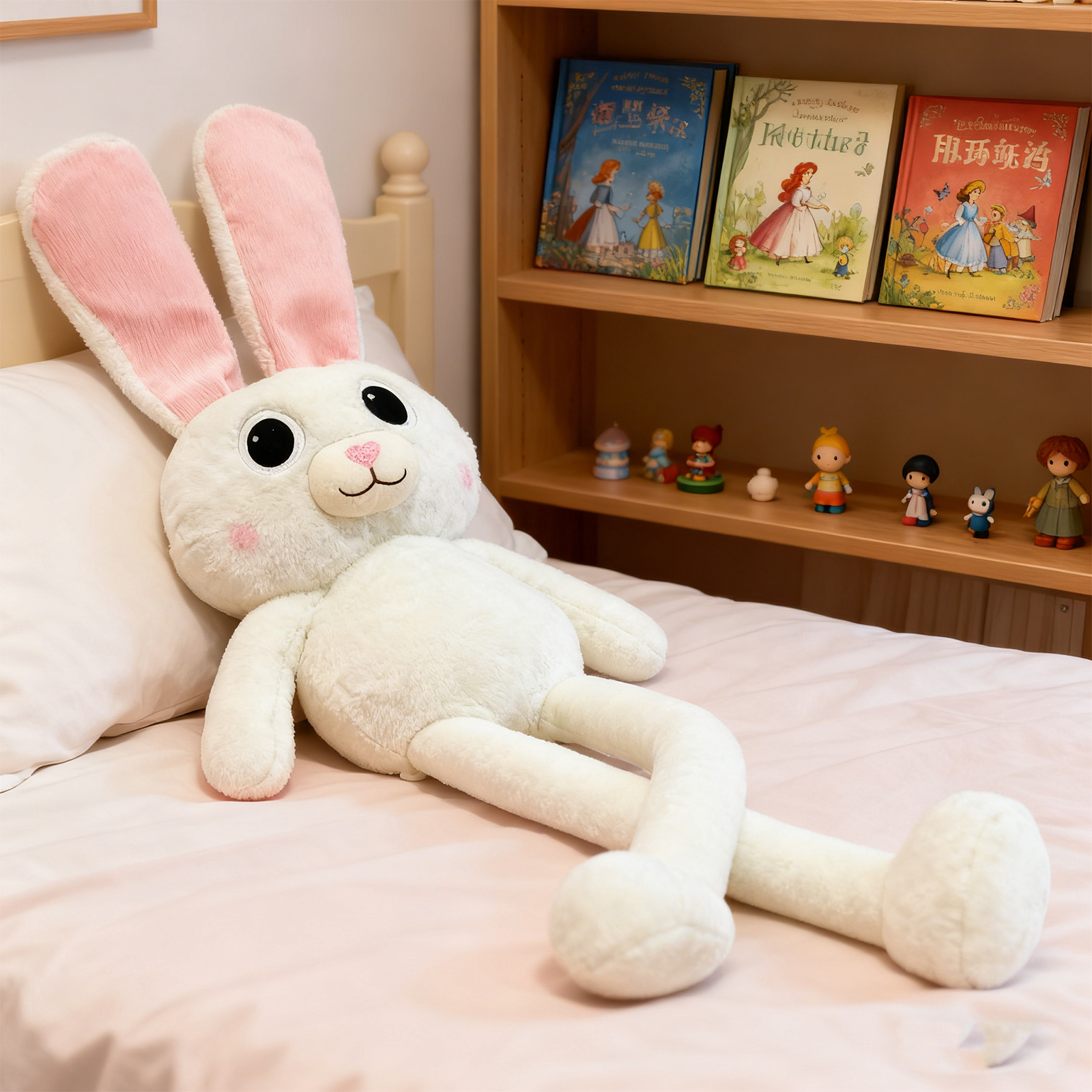 Peluche lapin 95cm blanc 8124