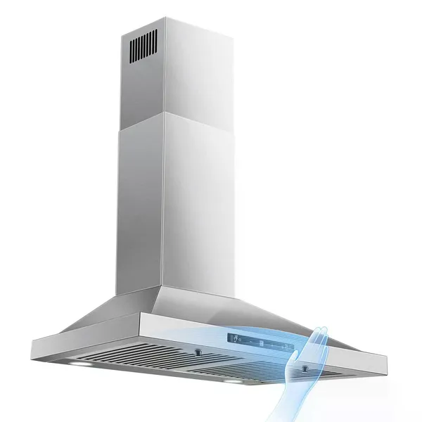 Hotte 24 po 450CFM murale acier inox capteur 3 vitesses