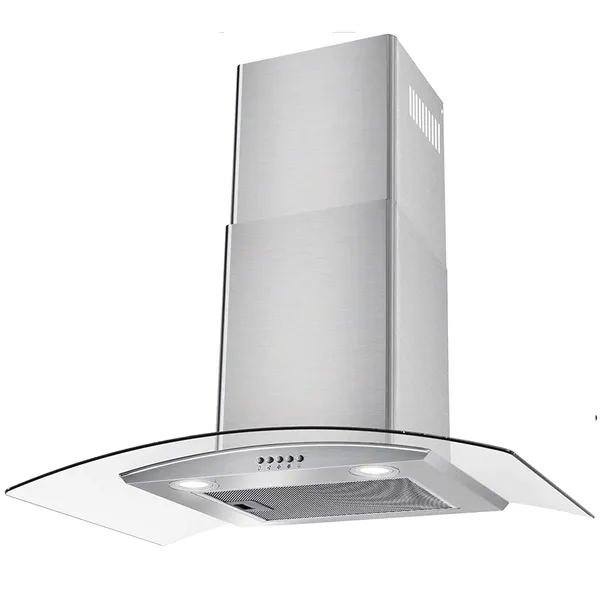 Hotte murale 30", 450 CFM, verre, 3 vitesses, DEL