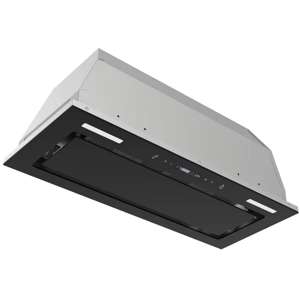 Hotte intégrée 30po 800 CFM verre noir LED
