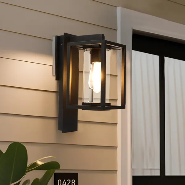 Lampe murale détecteur mouvement alu