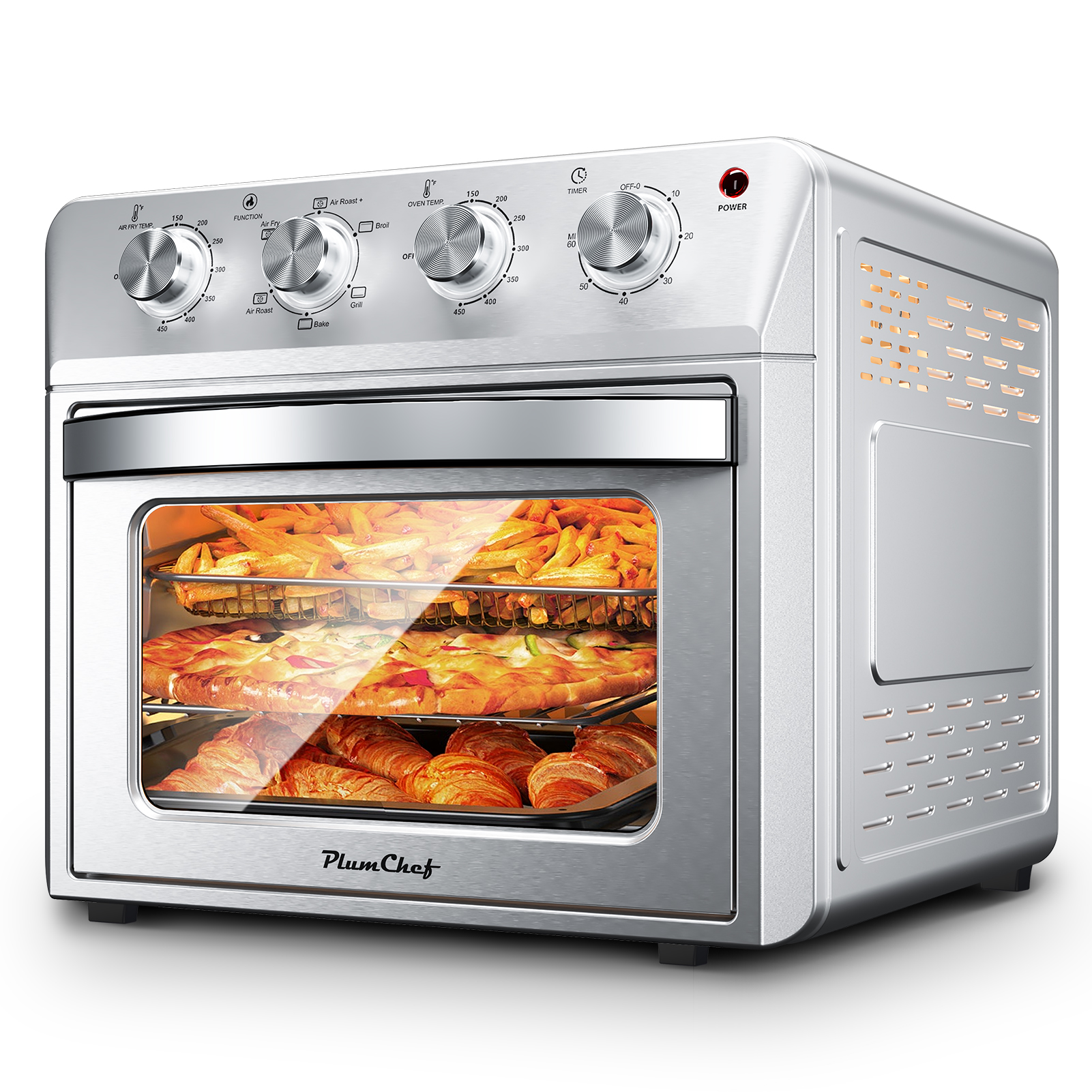 Friteuse air 27,5 QT 6-en-1 argent 1600W